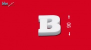 B betű 9 cm