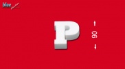 P betű 9 cm