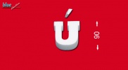 Ú betű 9 cm