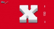 X betű 15 cm